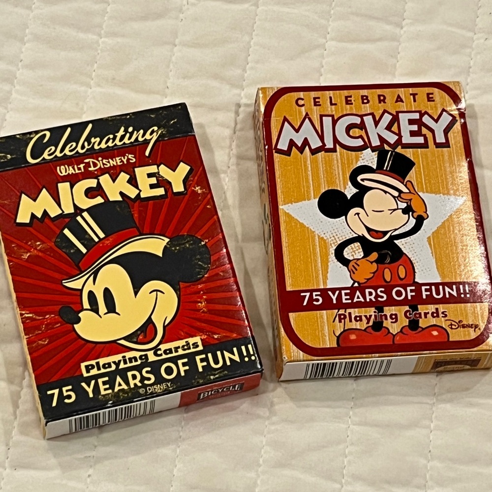 Disney Mickey Mouse 2003 75 Years of Fun Playing Cards MINT
